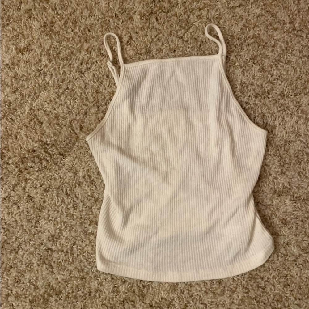 Garage basic white tank top